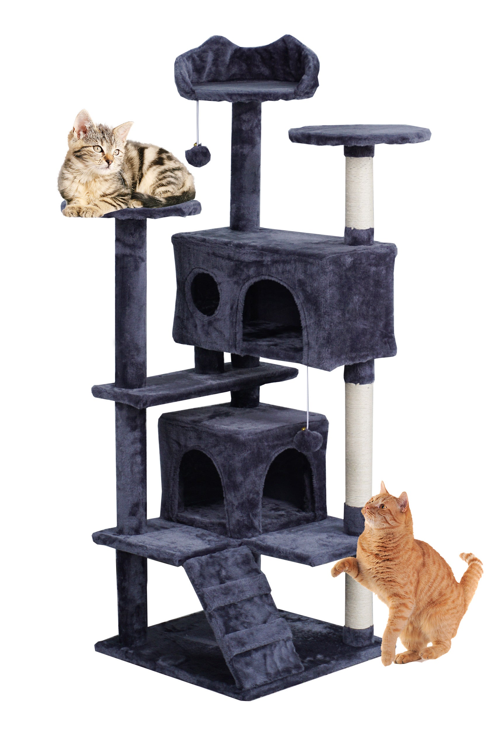 POHJOLAN LEMMIKKITARVIKE Kissan kiipeily-/raapimapuu 139 cm, Harmaa