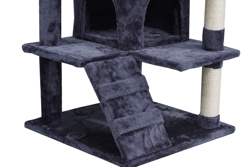 POHJOLAN LEMMIKKITARVIKE Kissan kiipeily-/raapimapuu 139 cm, Harmaa