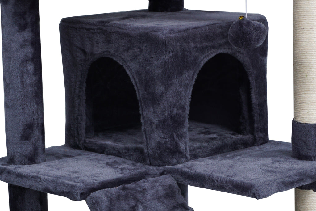 POHJOLAN LEMMIKKITARVIKE Kissan kiipeily-/raapimapuu 139 cm, Harmaa