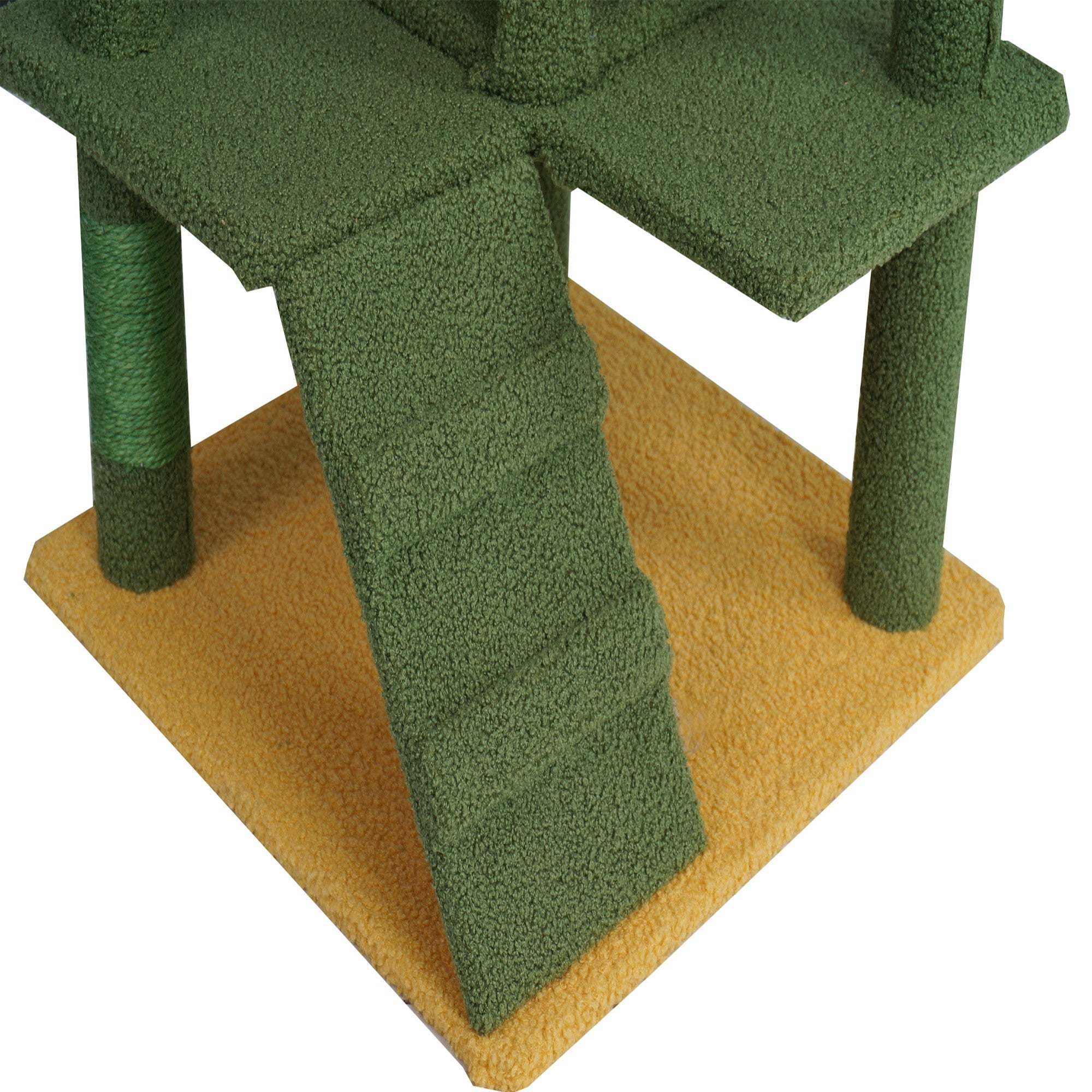 POHJOLAN LEMMIKKITARVIKE Kissan kiipeily-/raapimapuu 139 cm, Keltainen/Vihreä