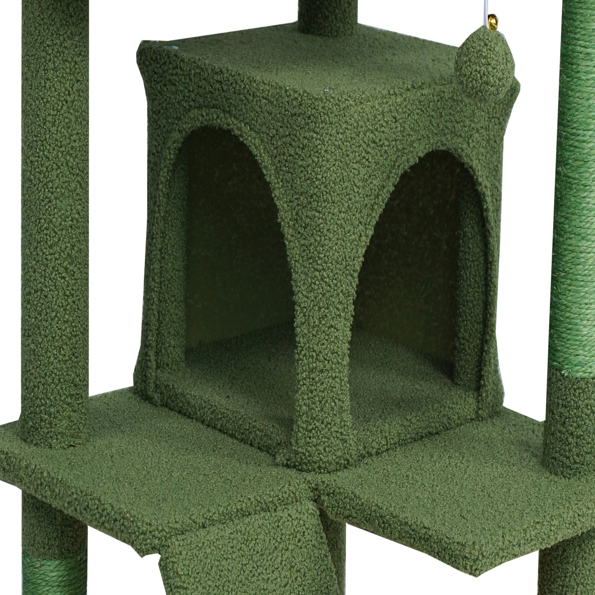 POHJOLAN LEMMIKKITARVIKE Kissan kiipeily-/raapimapuu 139 cm, Keltainen/Vihreä