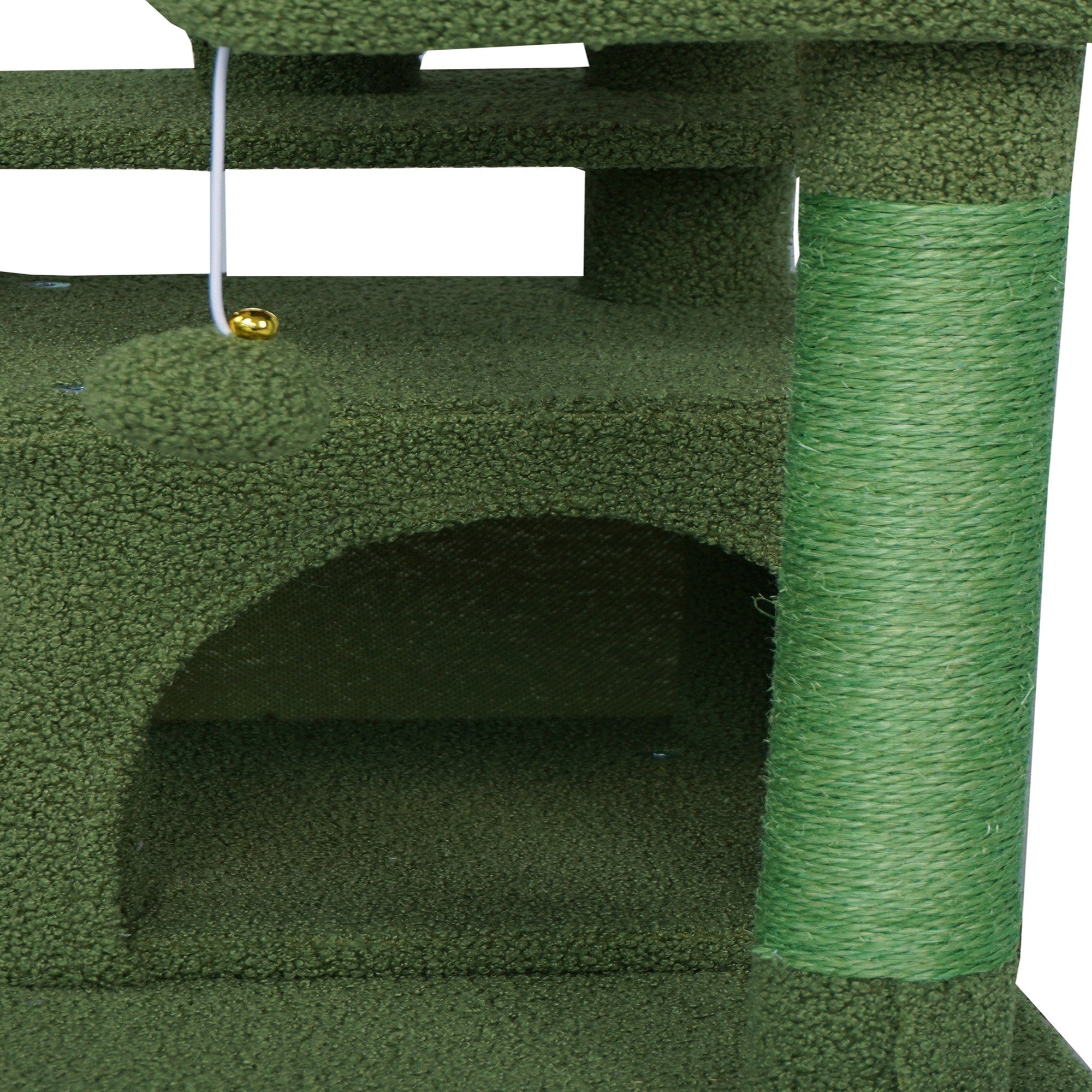 POHJOLAN LEMMIKKITARVIKE Kissan kiipeily-/raapimapuu 139 cm, Keltainen/Vihreä