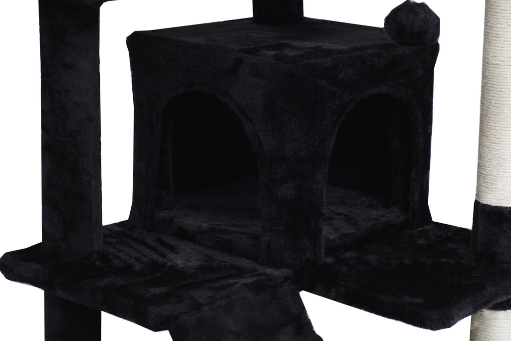 POHJOLAN LEMMIKKITARVIKE Kissan kiipeily-/raapimapuu 139 cm, Musta