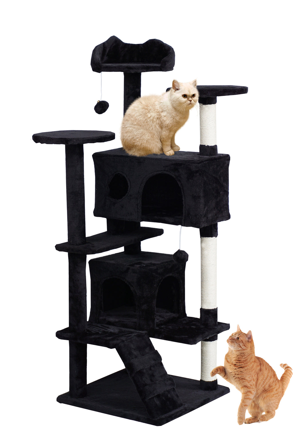 POHJOLAN LEMMIKKITARVIKE Kissan kiipeily-/raapimapuu 139 cm, Musta