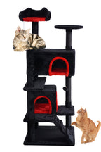 POHJOLAN LEMMIKKITARVIKE Kissan kiipeily-/raapimapuu 139 cm, Musta/Punainen