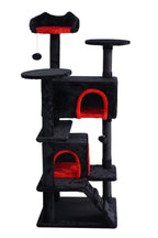 POHJOLAN LEMMIKKITARVIKE Kissan kiipeily-/raapimapuu 139 cm, Musta/Punainen