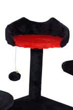 POHJOLAN LEMMIKKITARVIKE Kissan kiipeily-/raapimapuu 139 cm, Musta/Punainen