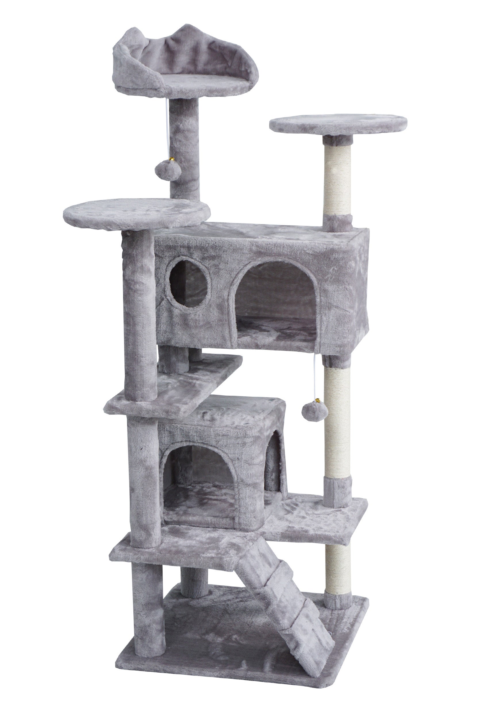POHJOLAN LEMMIKKITARVIKE Kissan kiipeily-/raapimapuu 139 cm, Vaalea Harmaa