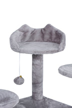 POHJOLAN LEMMIKKITARVIKE Kissan kiipeily-/raapimapuu 139 cm, Vaalea Harmaa