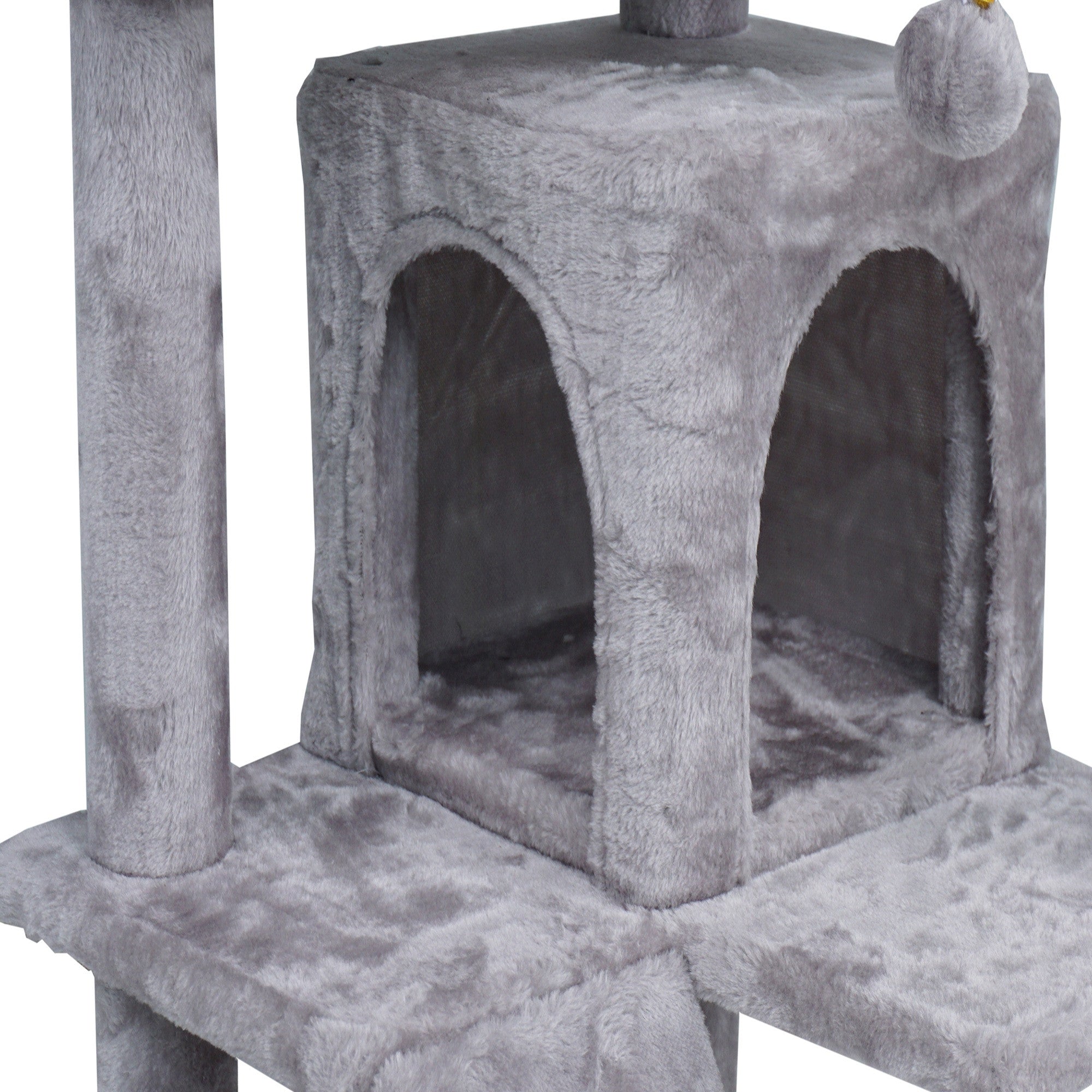 POHJOLAN LEMMIKKITARVIKE Kissan kiipeily-/raapimapuu 139 cm, Vaalea Harmaa