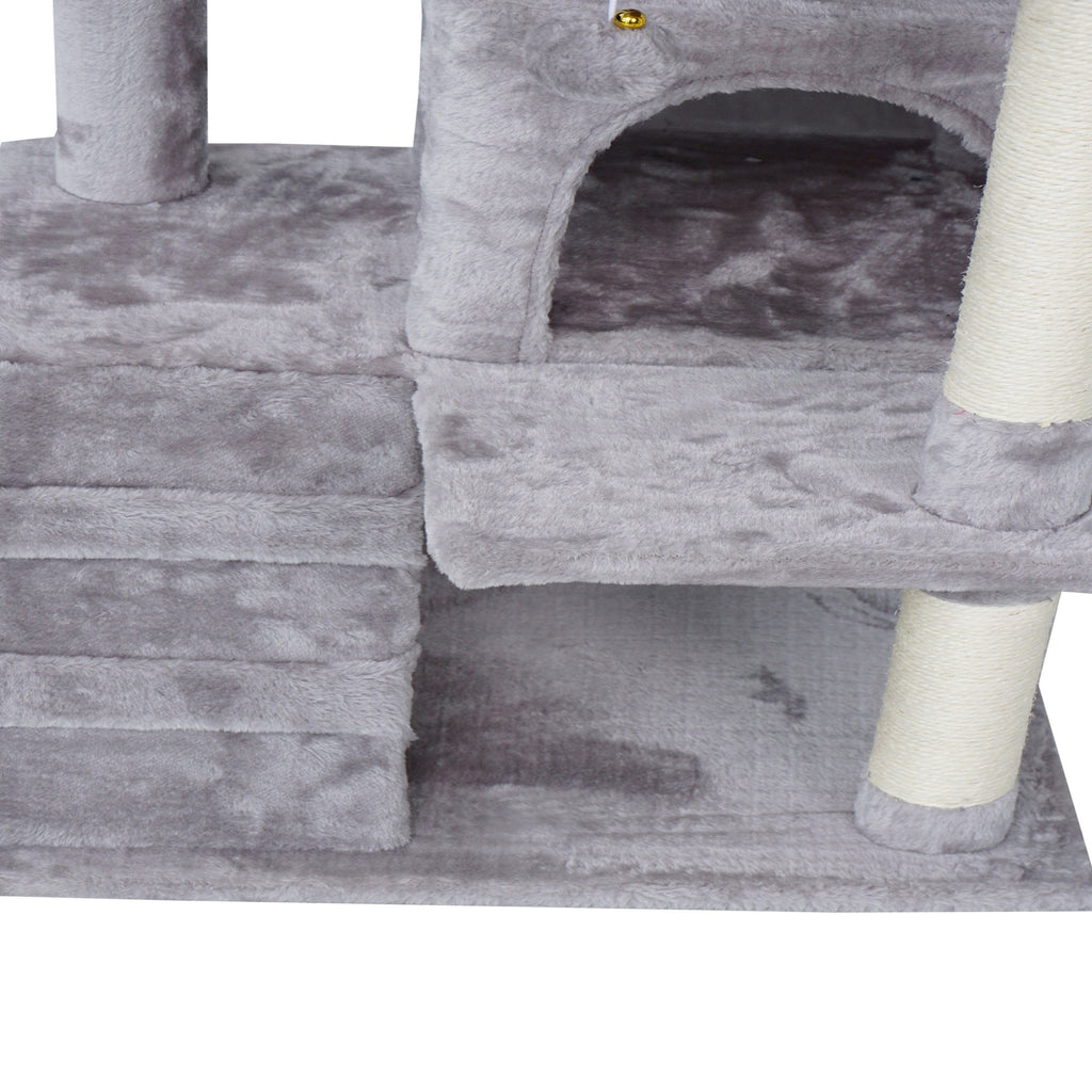 POHJOLAN LEMMIKKITARVIKE Kissan kiipeily-/raapimapuu 139 cm, Vaalea Harmaa