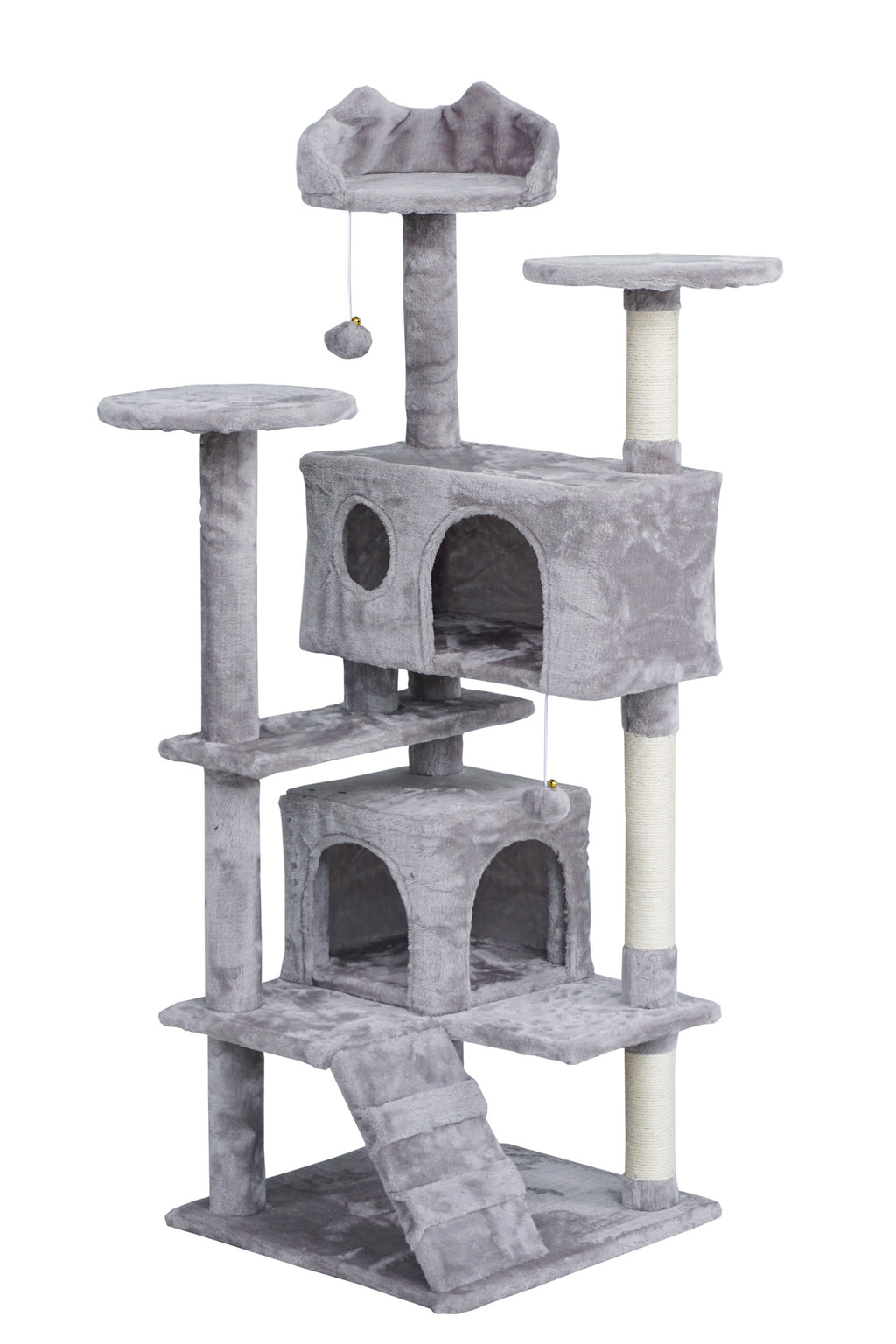 POHJOLAN LEMMIKKITARVIKE Kissan kiipeily-/raapimapuu 139 cm, Vaalea Harmaa