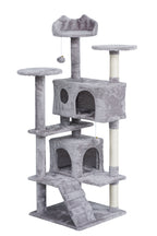 POHJOLAN LEMMIKKITARVIKE Kissan kiipeily-/raapimapuu 139 cm, Vaalea Harmaa