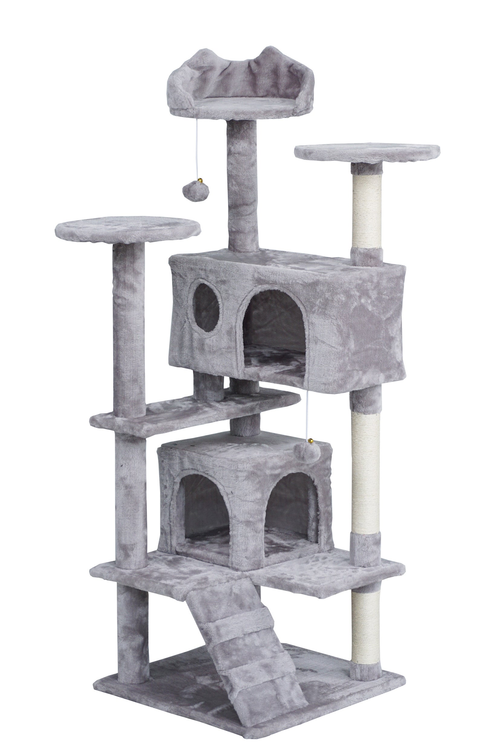 POHJOLAN LEMMIKKITARVIKE Kissan kiipeily-/raapimapuu 139 cm, Vaalea Harmaa