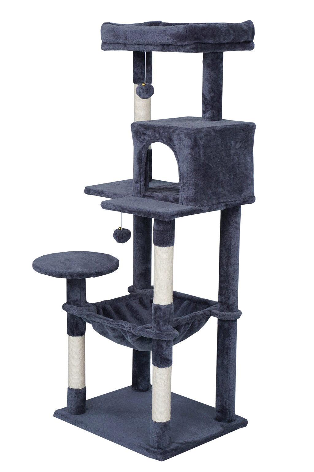 POHJOLAN LEMMIKKITARVIKE Kissan kiipeily-/raapimispuu 143 cm, Harmaa