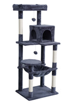 POHJOLAN LEMMIKKITARVIKE Kissan kiipeily-/raapimispuu 143 cm, Harmaa