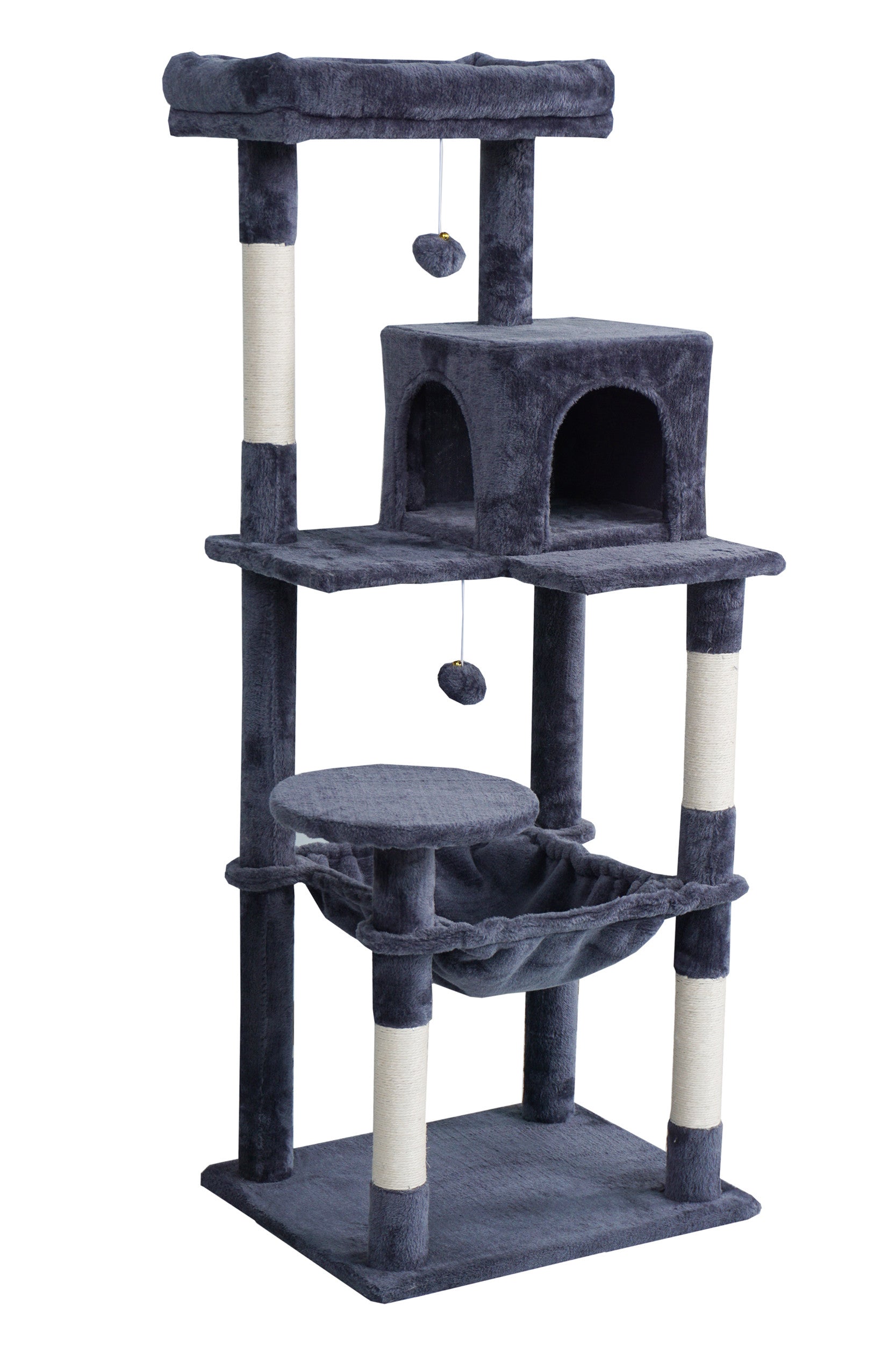 POHJOLAN LEMMIKKITARVIKE Kissan kiipeily-/raapimispuu 143 cm, Harmaa
