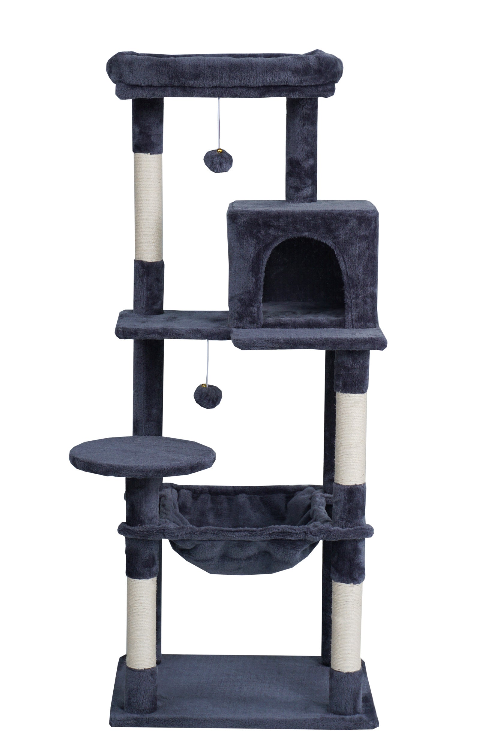 POHJOLAN LEMMIKKITARVIKE Kissan kiipeily-/raapimispuu 143 cm, Harmaa