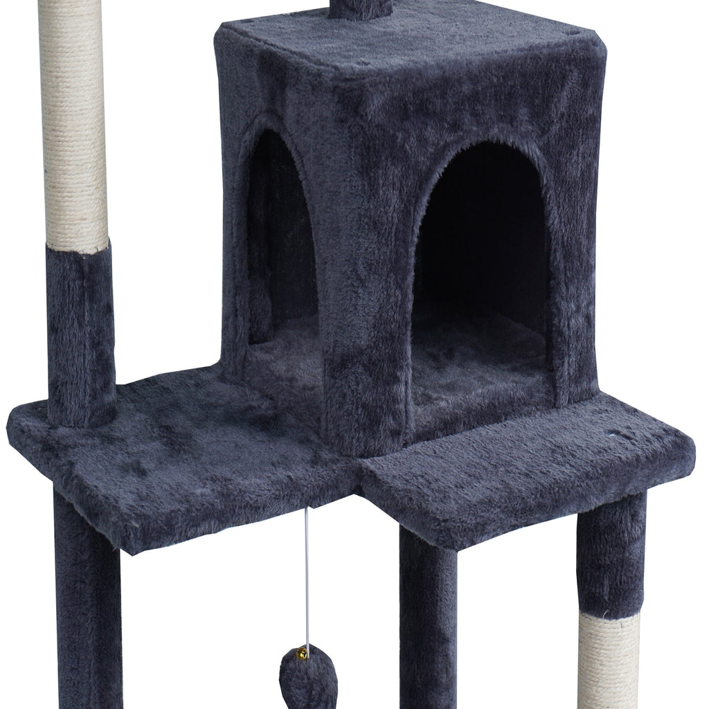 POHJOLAN LEMMIKKITARVIKE Kissan kiipeily-/raapimispuu 143 cm, Harmaa