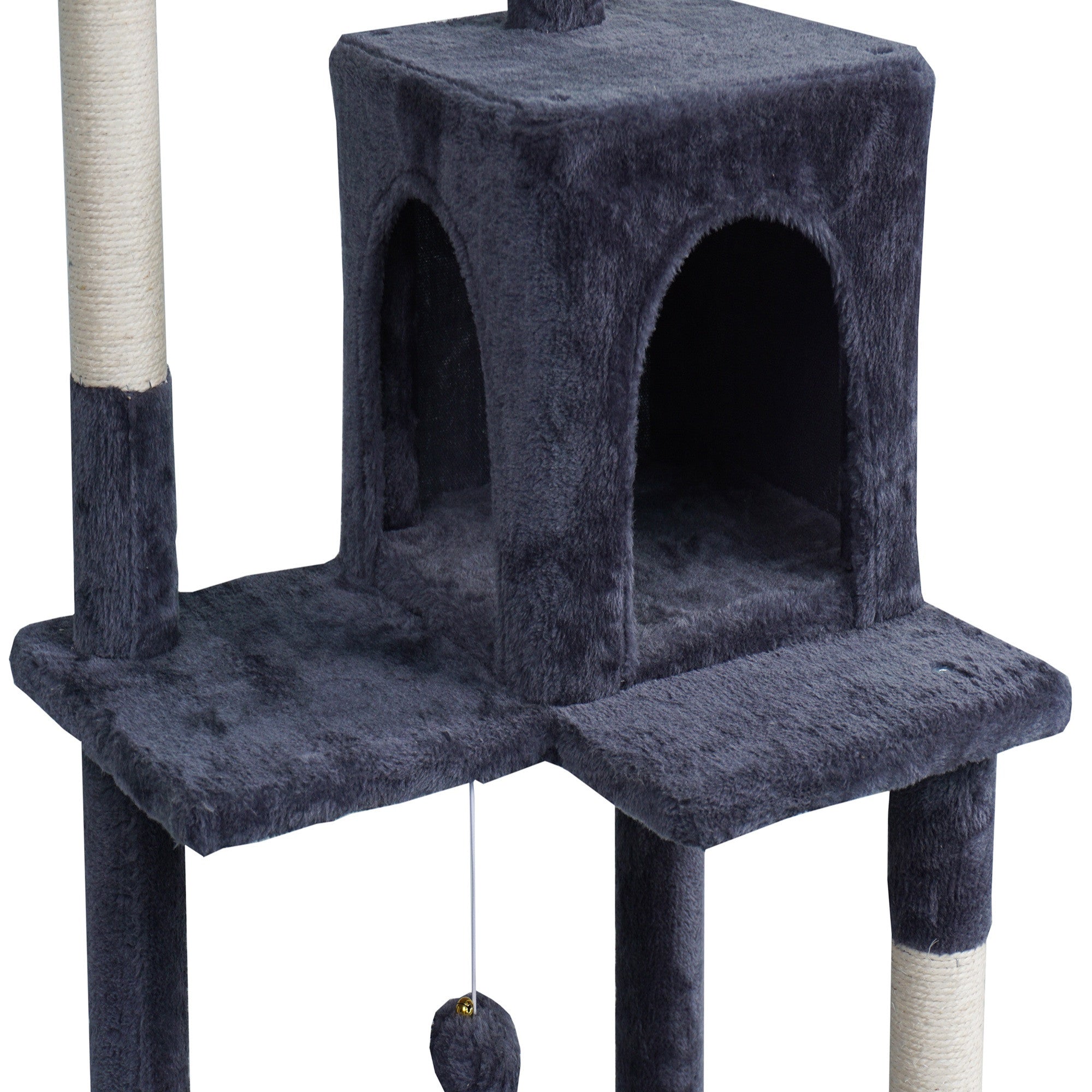 POHJOLAN LEMMIKKITARVIKE Kissan kiipeily-/raapimispuu 143 cm, Harmaa