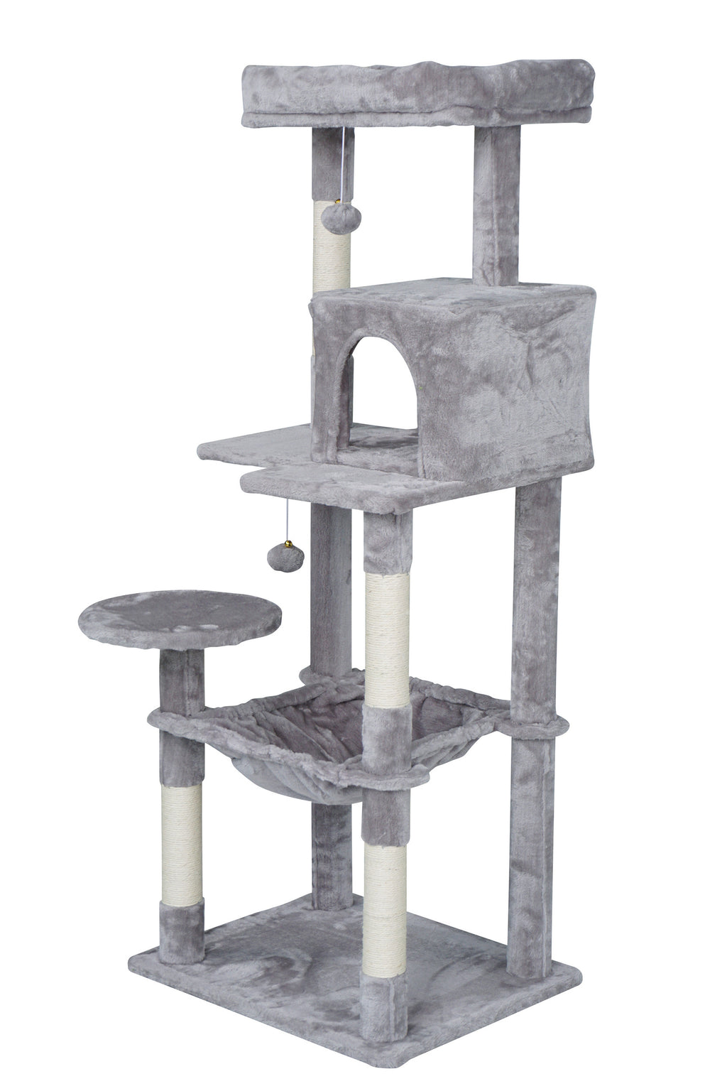 POHJOLAN LEMMIKKITARVIKE Kissan kiipeily-/raapimispuu 143 cm, Vaalea Harmaa