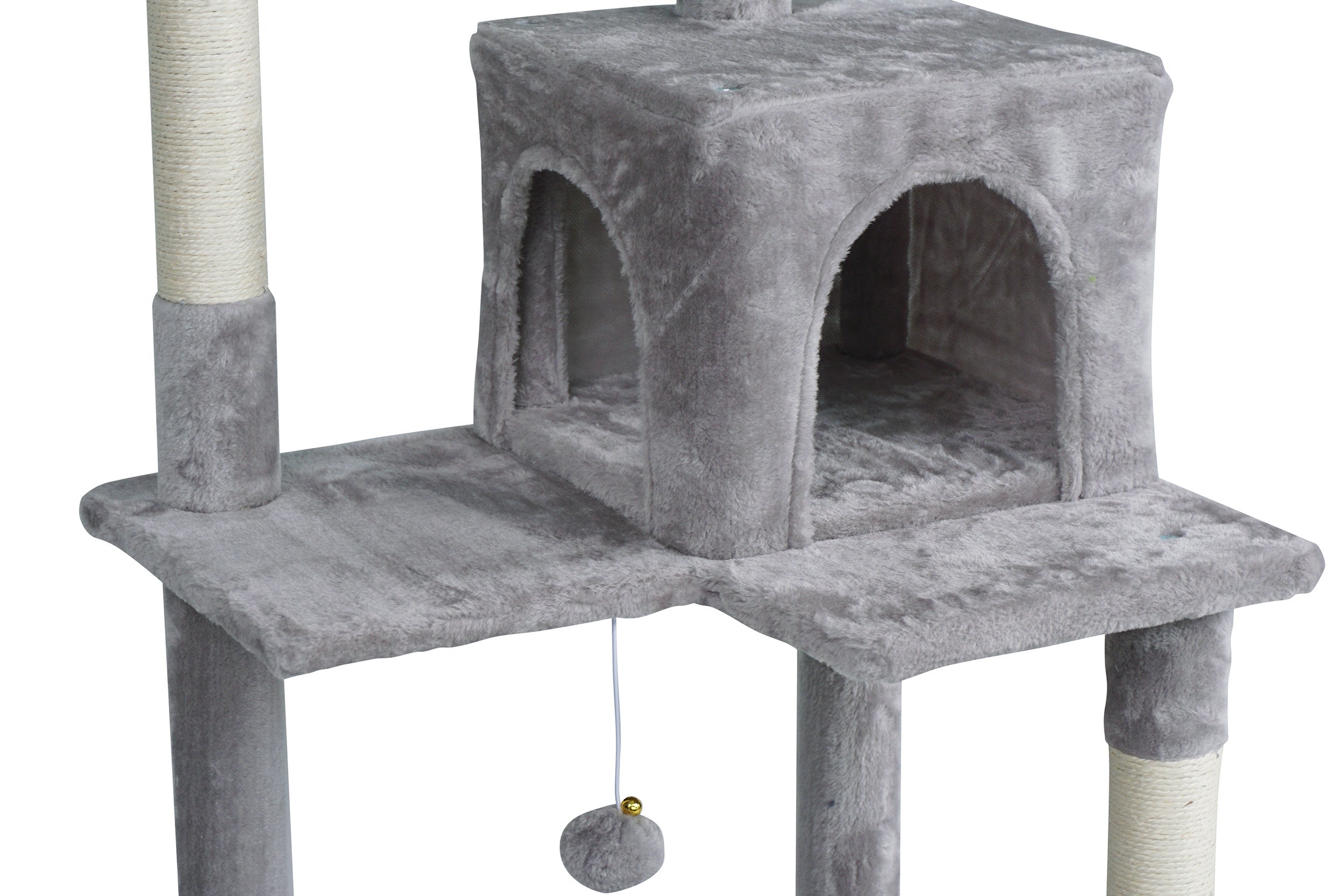 POHJOLAN LEMMIKKITARVIKE Kissan kiipeily-/raapimispuu 143 cm, Vaalea Harmaa