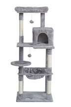 POHJOLAN LEMMIKKITARVIKE Kissan kiipeily-/raapimispuu 143 cm, Vaalea Harmaa