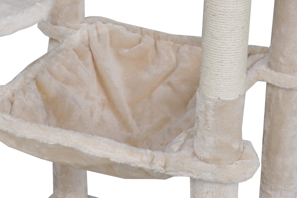 POHJOLAN LEMMIKKITARVIKE Kissan kiipeily-/raapimispuu 143 cm, Beige