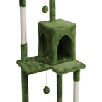 POHJOLAN LEMMIKKITARVIKE Kissan kiipeily-/raapimispuu 143 cm, Vihreä