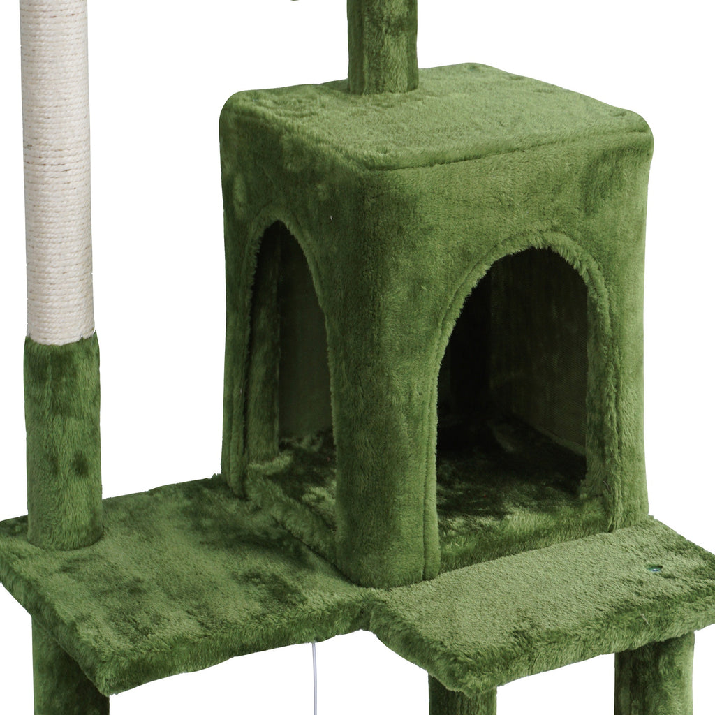 POHJOLAN LEMMIKKITARVIKE Kissan kiipeily-/raapimispuu 143 cm, Vihreä