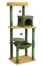 POHJOLAN LEMMIKKITARVIKE Kissan kiipeily-/raapimispuu 143 cm, Keltainen/Vihreä