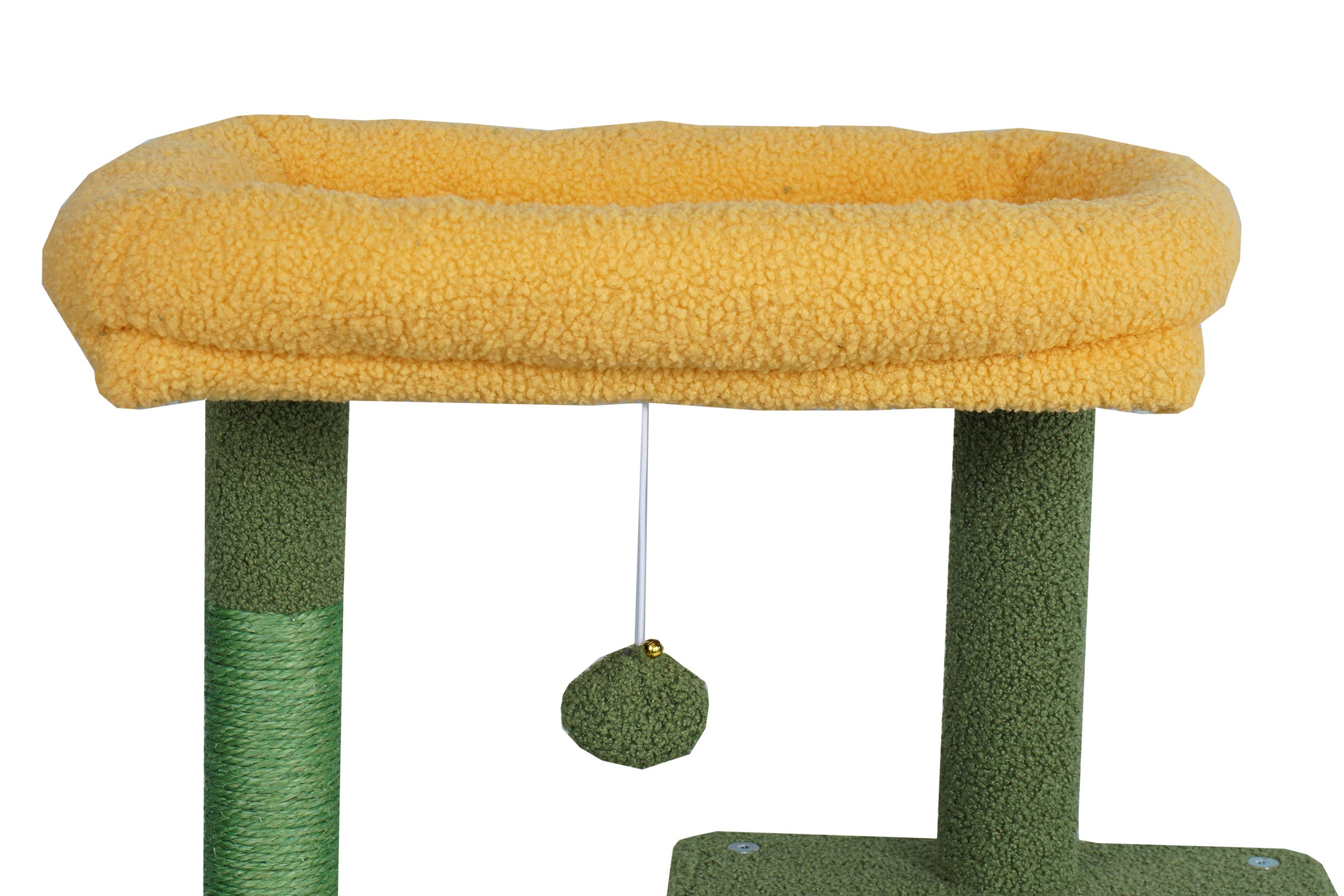 POHJOLAN LEMMIKKITARVIKE Kissan kiipeily-/raapimispuu 143 cm, Keltainen/Vihreä