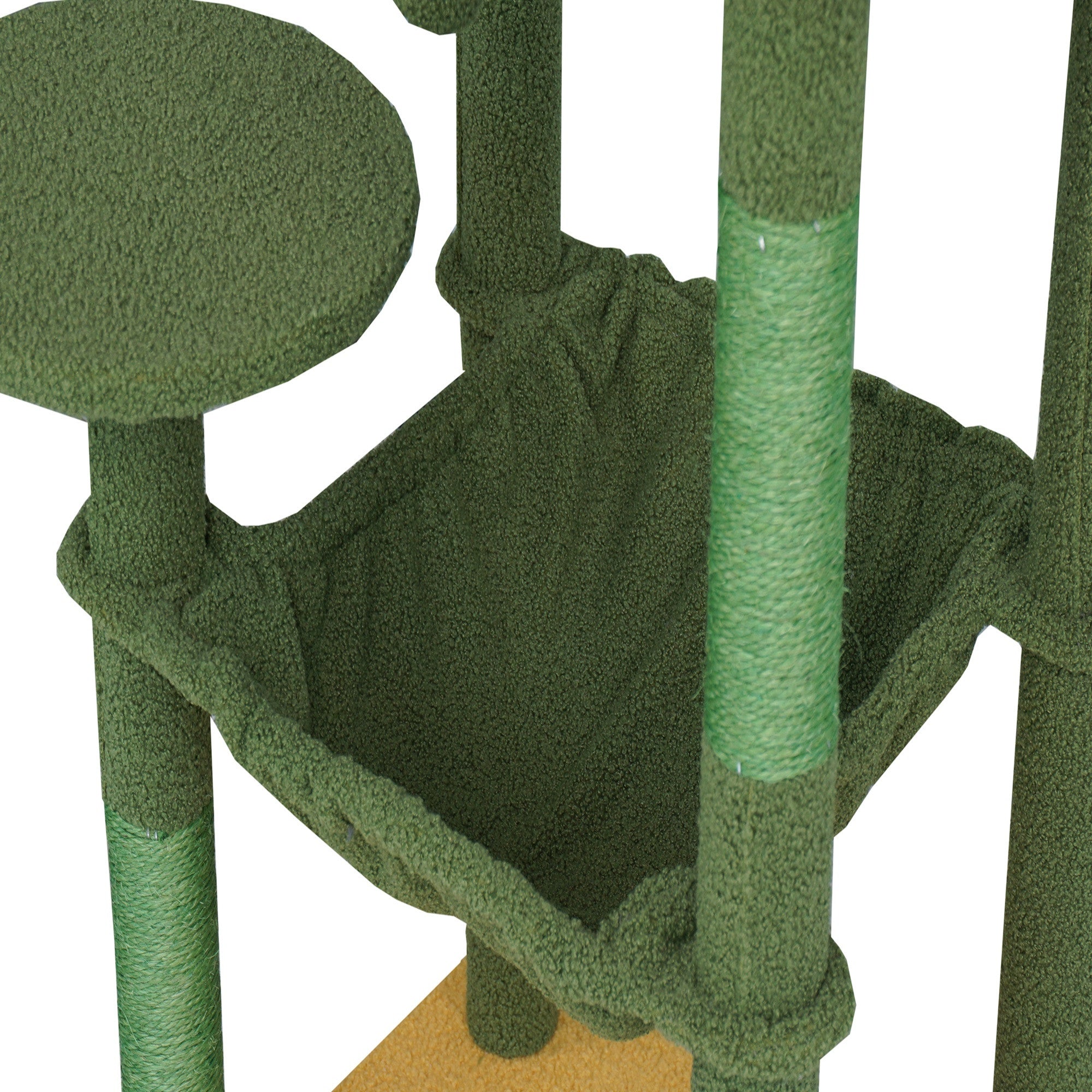 POHJOLAN LEMMIKKITARVIKE Kissan kiipeily-/raapimispuu 143 cm, Keltainen/Vihreä