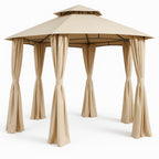 POHJOLA GARDEN Puutarhakatos / Paviljonki 360x360x260cm Pyöreä, Beige