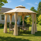 POHJOLA GARDEN Puutarhakatos / Paviljonki 360x360x260cm Pyöreä, Beige