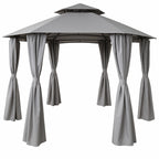 POHJOLA GARDEN Puutarhakatos / Paviljonki 360x360x260cm Pyöreä, Harmaa