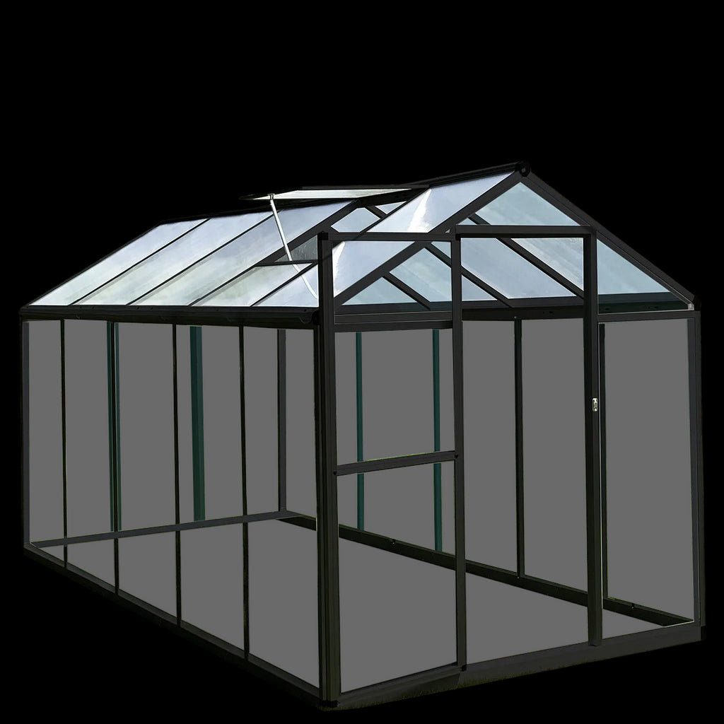POHJOLA GARDEN Lasikasvihuone 5,4m2, Musta, Alumiinirunko