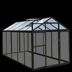 POHJOLA GARDEN Lasikasvihuone 5,4m2, Musta, Alumiinirunko