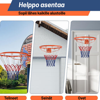 Basketkorg 45 cm – fjädrad, 16 mm stålrör, nät ingår