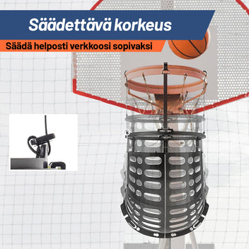 Basketbollreturnerare – för 38 och 45 cm basketkorgar, PP-plast, automatisk retur