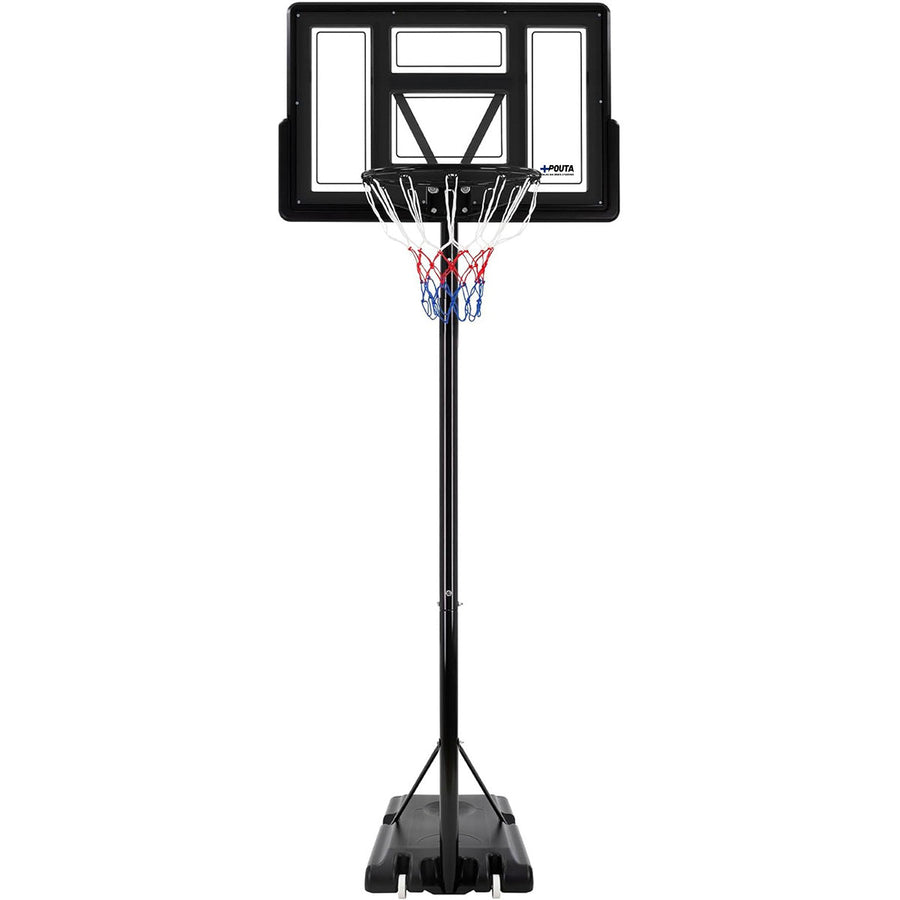 Basketkorg 1,35–3,05 m – 45 cm ring, 110 x 75 cm skiva, stativ med hjul