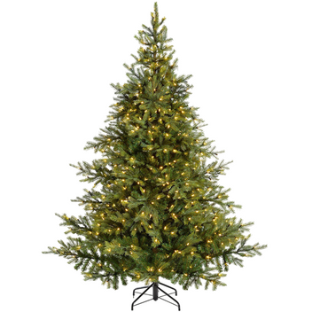 Julgran 210 cm – 1036 grenar, PE/PVC, automatiskt utfällbara grenar