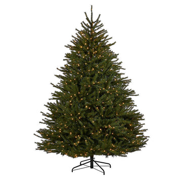 Julgran 210 cm – 1344 grenar, PE/PVC, automatiskt utfällbara grenar