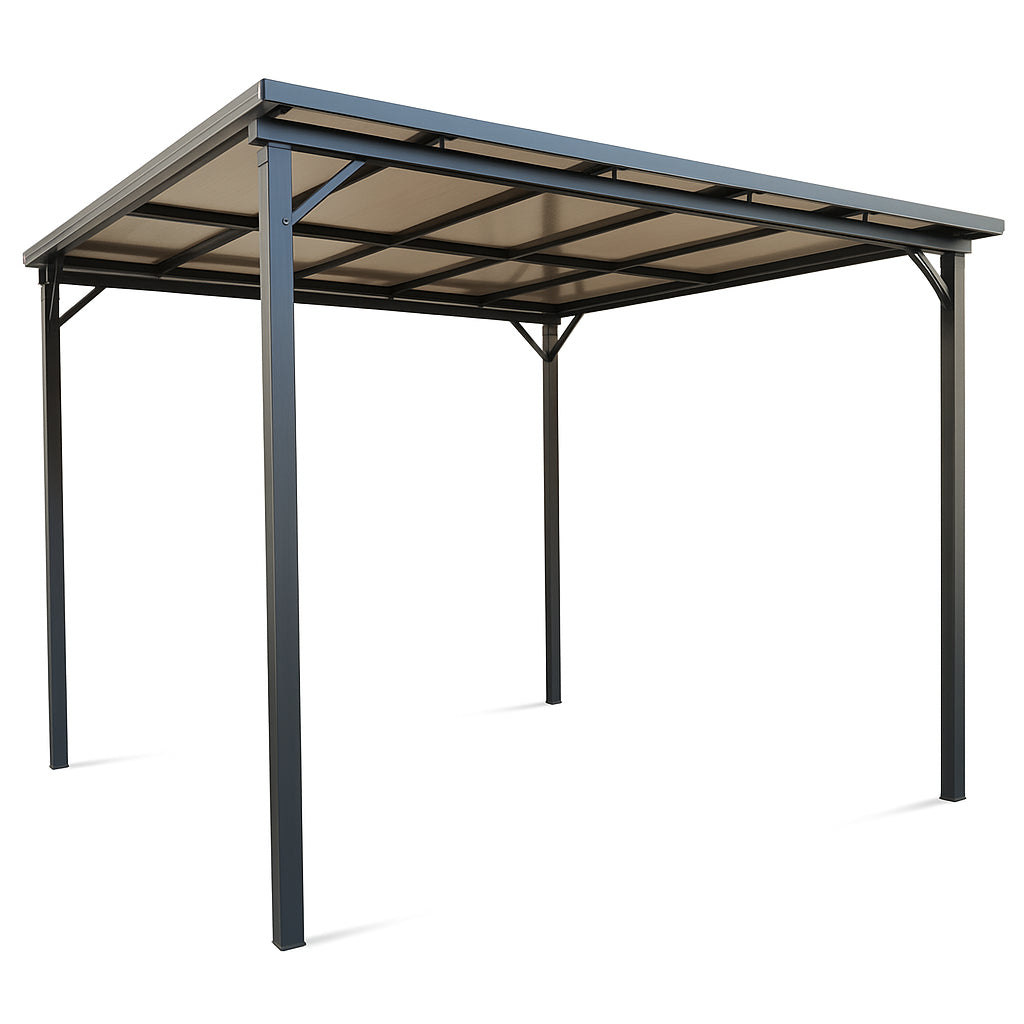 Pohjola Garden Pergola/Puutarhakatos 3x3m, PC katto, Harmaa