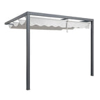Pohjola Garden Seinään Kiinnitettävä Pergola / Terassikatos 300x260x220cm, Harmaa