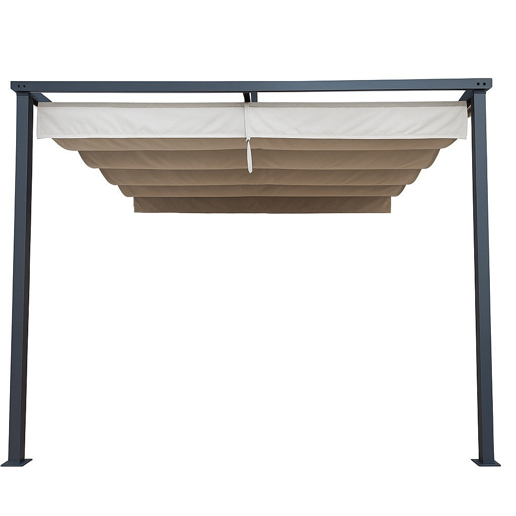 Pohjola Garden Seinään Kiinnitettävä Pergola / Terassikatos 300x260x220cm, Harmaa