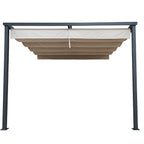 Pohjola Garden Seinään Kiinnitettävä Pergola / Terassikatos 300x260x220cm, Harmaa