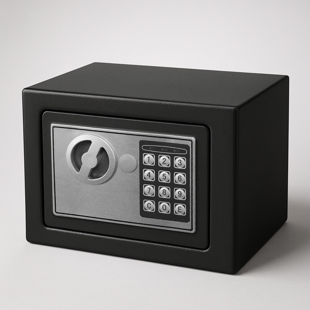 POHJOLA INDOOR Kassakaappi / Turvakaappi Digitaalilukolla, 28x22x22cm, Harmaa