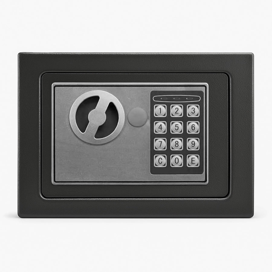 Kassaskåp 230 x 170 x 170 mm – digitalt lås, stålram, 4 fästbultar