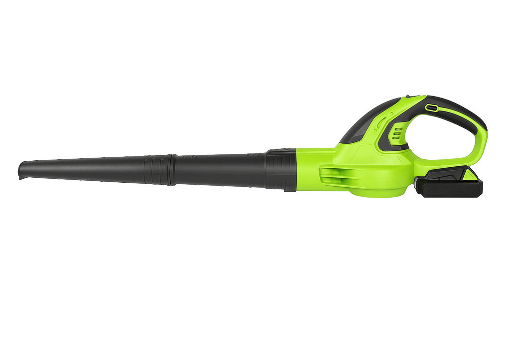 POHJOLA MOTORS Akkukäyttöinen Lehtipuhallin, 20V Li-ion, sis. Akun ja Laturin